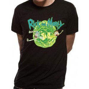 Rick & Morty black portal tshirt, M